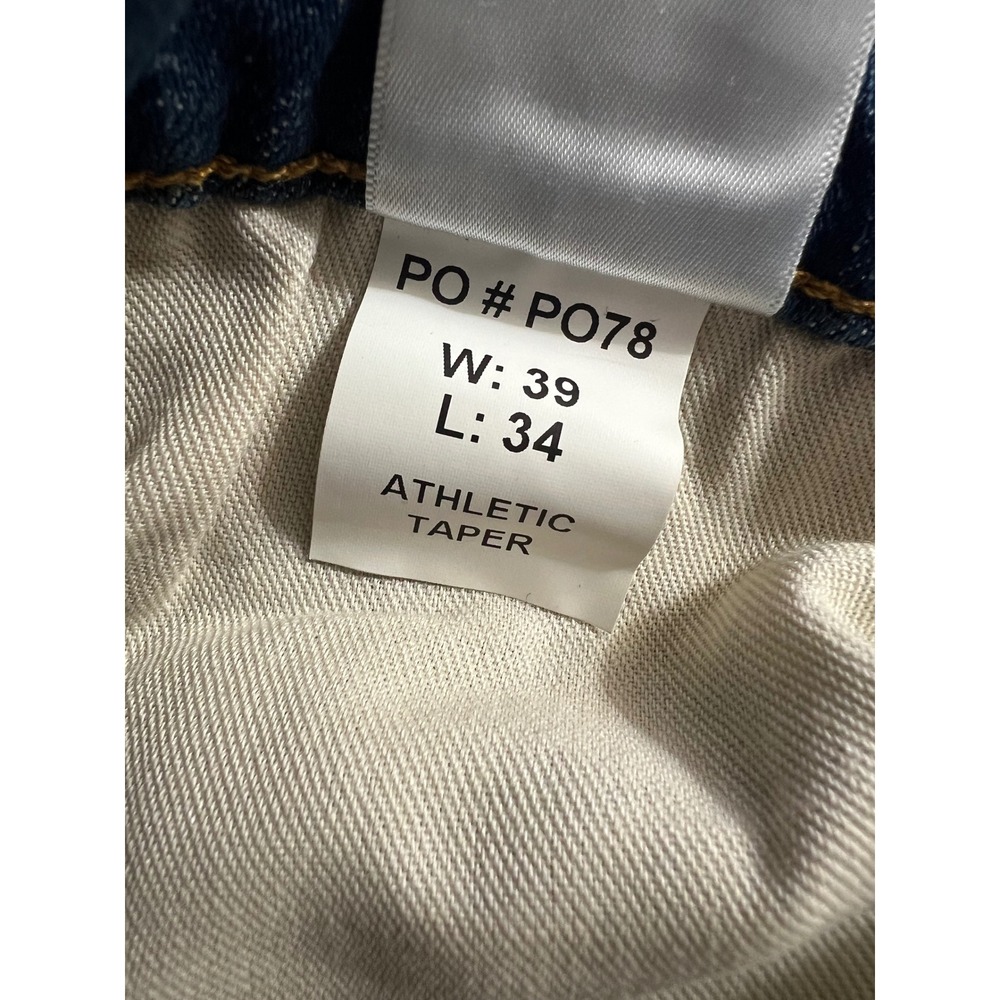 Ace Rivington Mens Athletic Taper Candiani Denim Jeans Dirty Vintage 39x34 NWT - Picture 8 of 15
